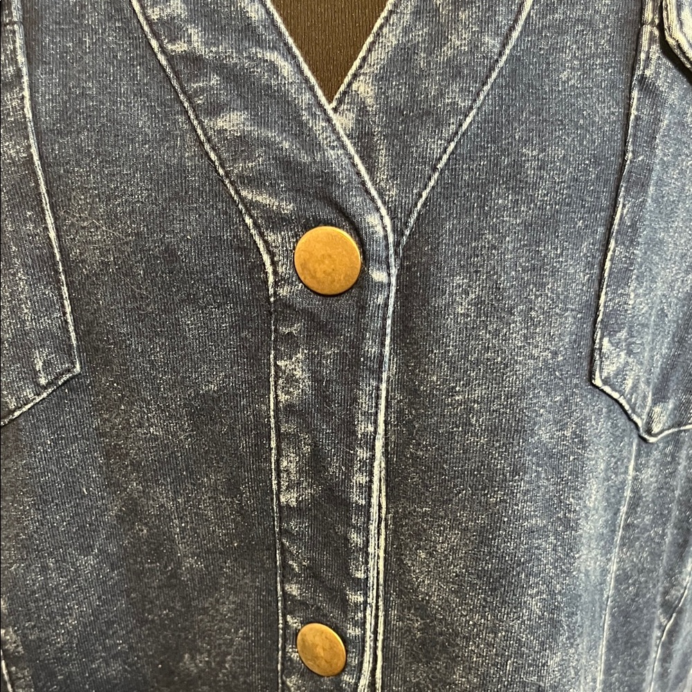 Soft Surroundings Women's XL Dark Blue Button-Down Shirt - Picture 6 of 6